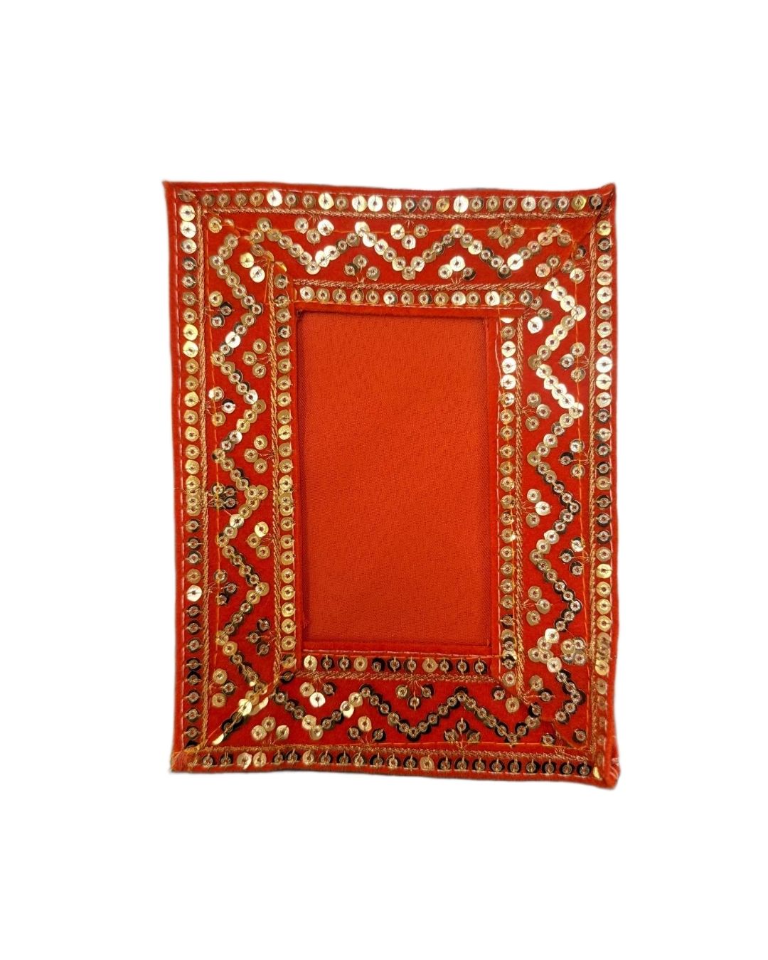 श्रीनाथजी फ्रेम के लिए चिट्राजी वस्त्र – जरदोशी पैटर्न एवं मखमली बॉर्डर के साथ - Image 5