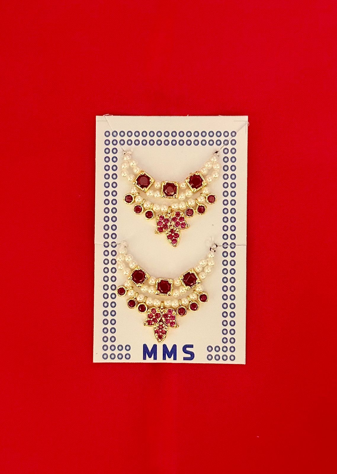 लालनजी की रानी रंग हसली माला – चाँदी एवं सेमी मोती से सुसज्जित